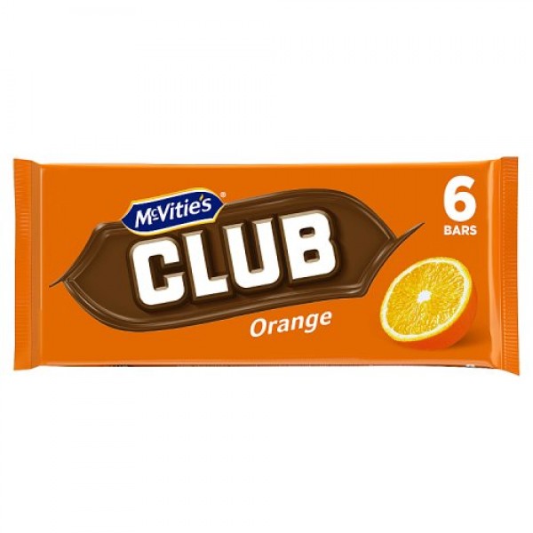 Mcvitie's - Club Orange Chocolate Bars 6 pk