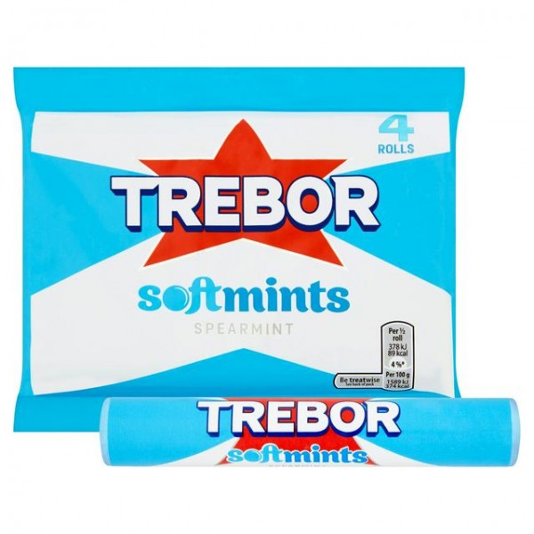 Trebor -  Soft Mints Spearmint 4 pack