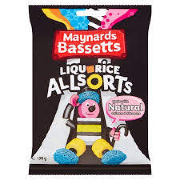 Maynards Bassetts - Liquorice Allsorts Bag sweets 190 g 