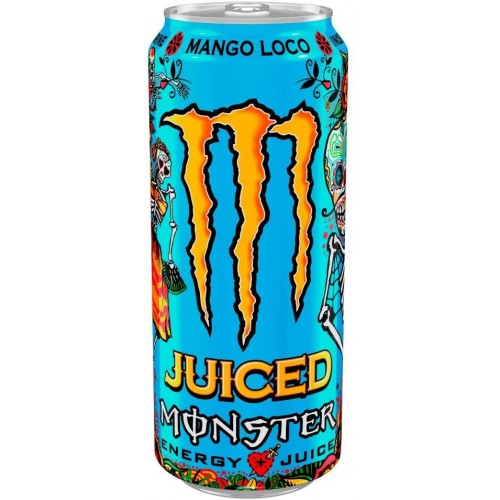 Monster - Juiced Monster Mango Loco Energy Drink 500 ml (blue, orange m)