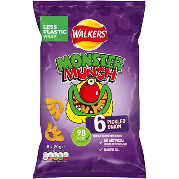 Walkers - Monster Munch Pickled Onion 6 Pack 