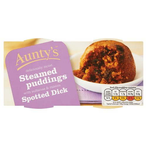 Aunty’s - Spotted Dick Steamed Puds 2 x 95 g 