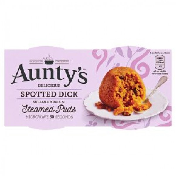 Aunty’s - Spotted Dick Steamed Puds 2 x 95 g 