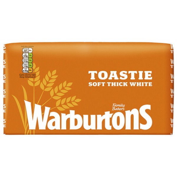 Warburtons - Toastie Thick sliced White Bread 800g