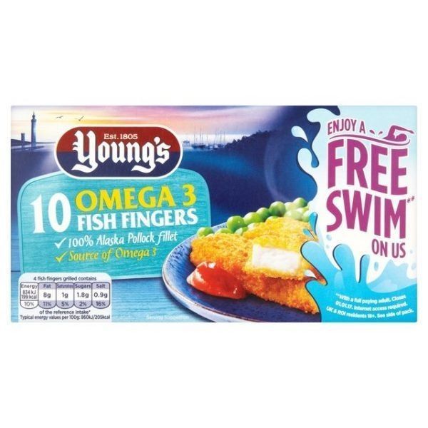 Young’s - 10 Omega 3 Fish Fillet Fingers 250 g