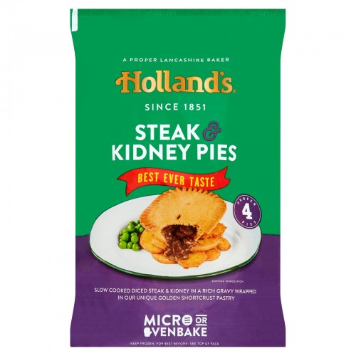 Holland’s - 4 Steak & Kidney Pies