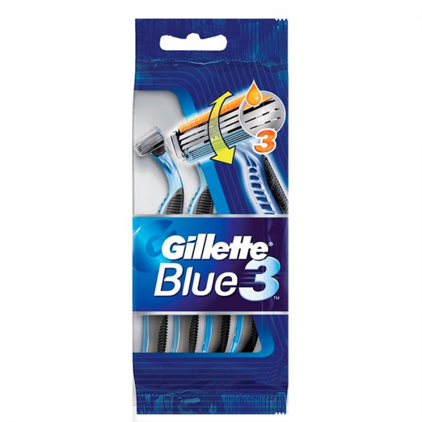 Gillette - Blue 3 Smooth Disposable Razors 5 Pack
