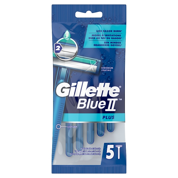 Gillette - Blue 2 Plus Disposable Razors 5 Pack