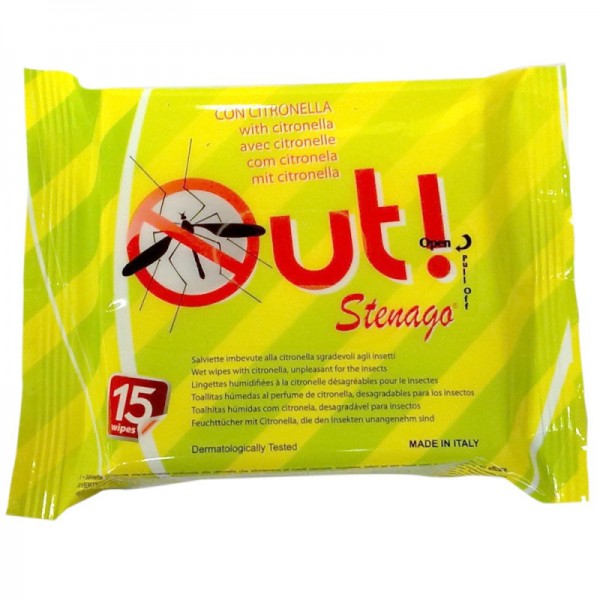 Out!- Citronela Wet Wipes 