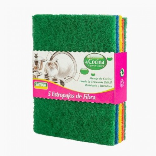 Sayma - Green Fiber Scourer Pack 5