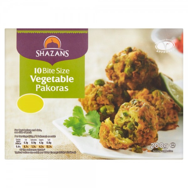 Shazans - 10 Bite Size Vegetable Pakora 240 g 