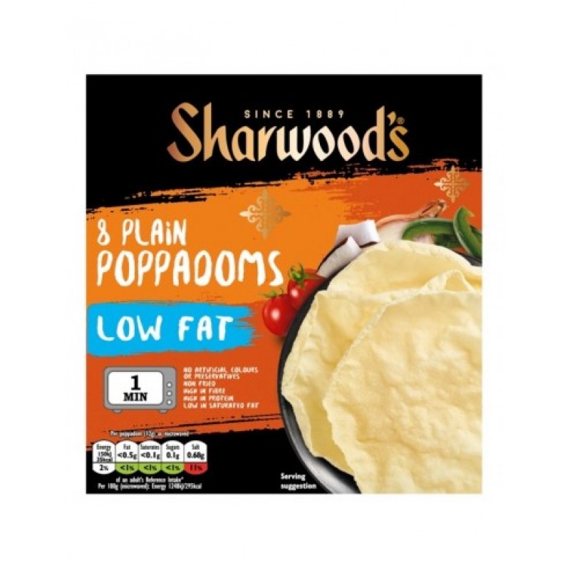 Sharwood's - Plain Poppadoms 
